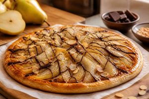 Tarte fine poire chocolat : recette exquise et facile