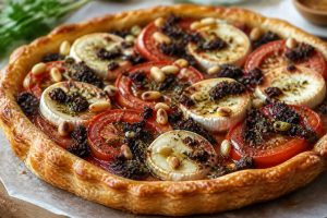 Tarte à la tapenade et tomates : recette savoureuse
