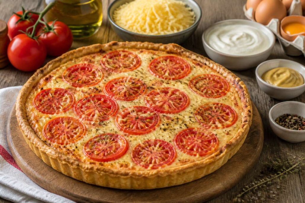Tarte à la tomate et au gruyère : recette simple et savoureuse