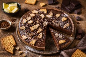 Tarte au chocolat et petit-beurre : recette gourmande