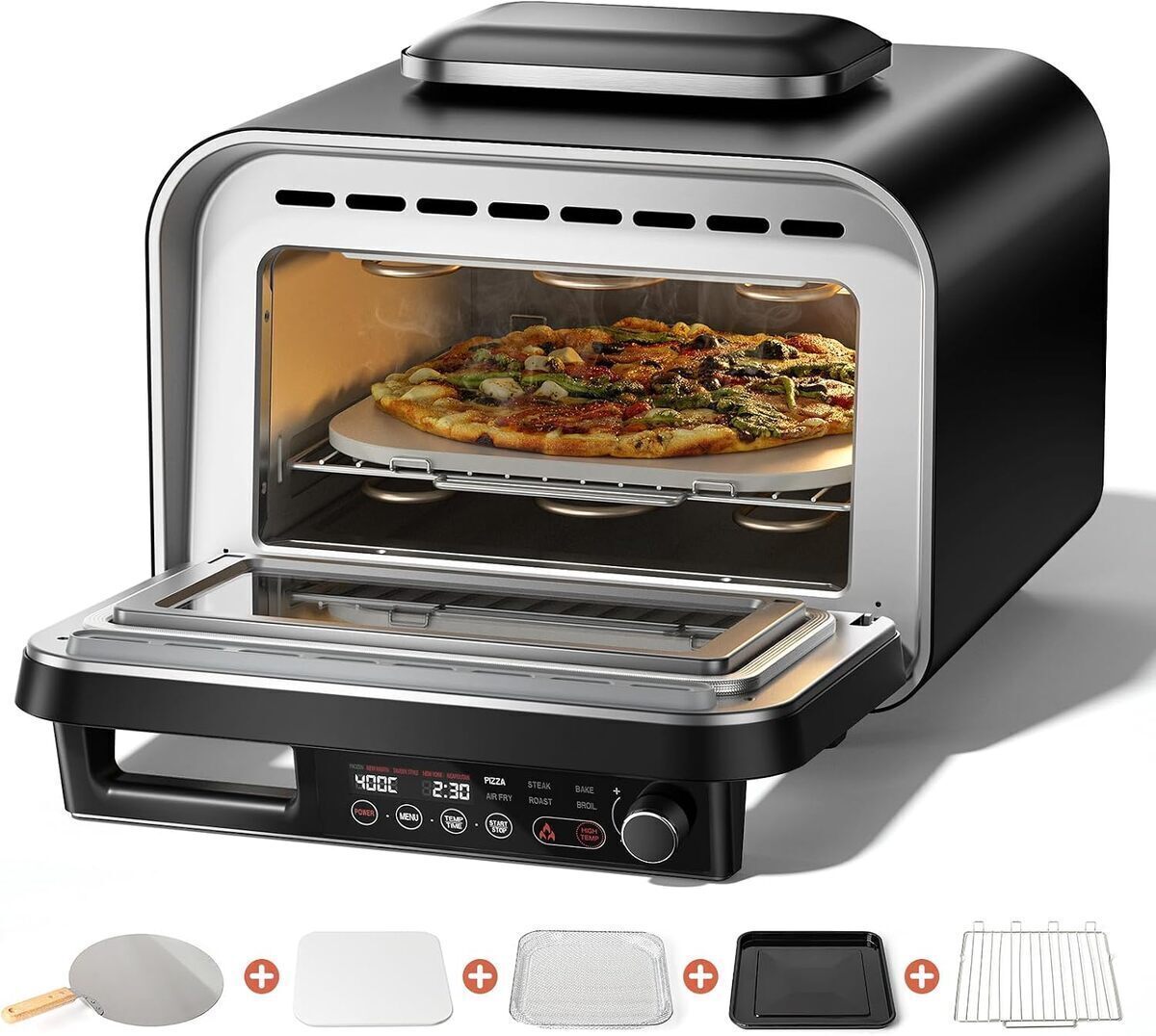 Test du four à pizza électrique g.a homefavor 20l : multifonction et écran tactile