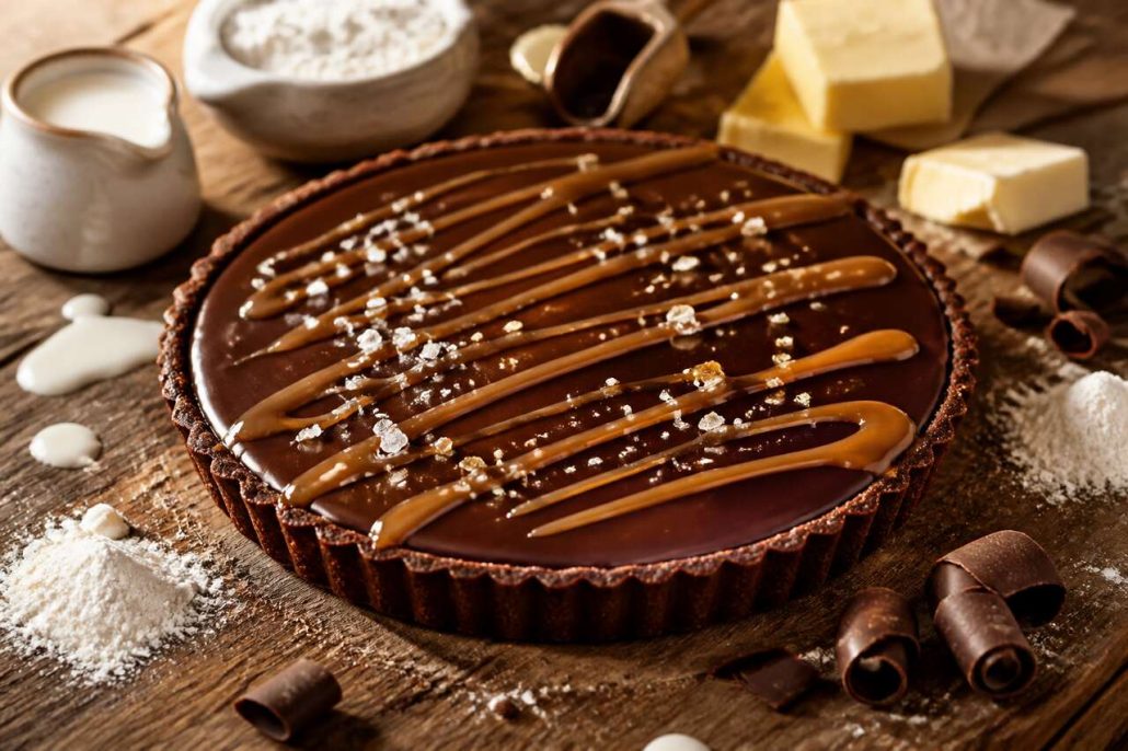 Tarte Au Chocolat Et Caramel Salé : recette Gourmande