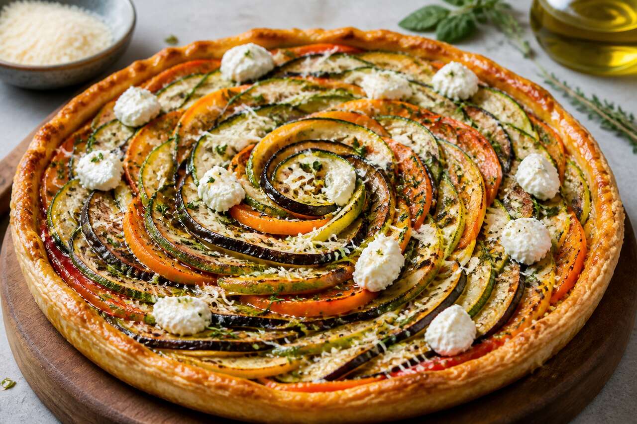 Tarte spirale aux légumes : recette facile et originale