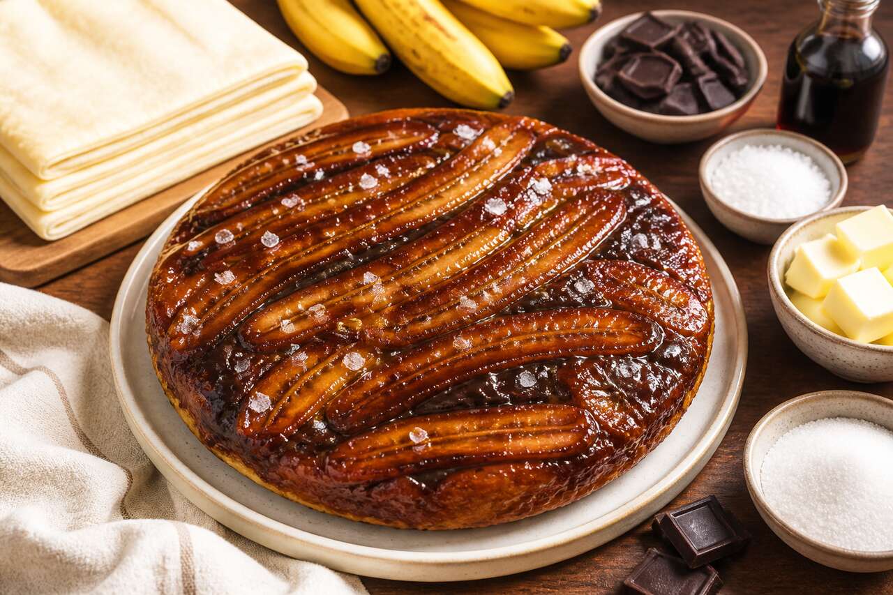 Tarte Tatin Banane Chocolat : recette gourmande
