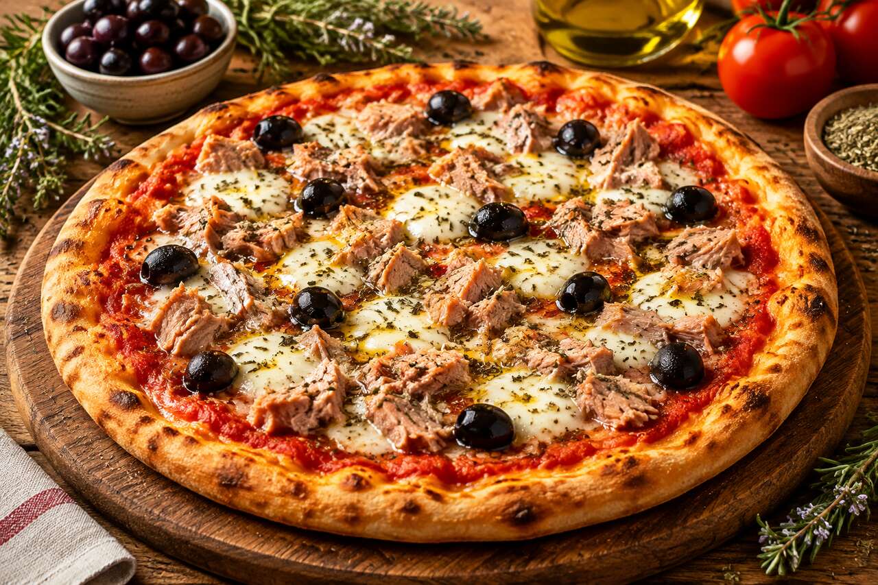 Pizza au thon et herbes de Provence : recette savoureuse