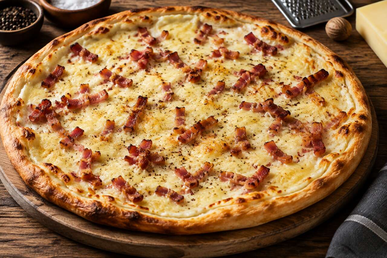 Recette délicieuse de pizza lorraine
