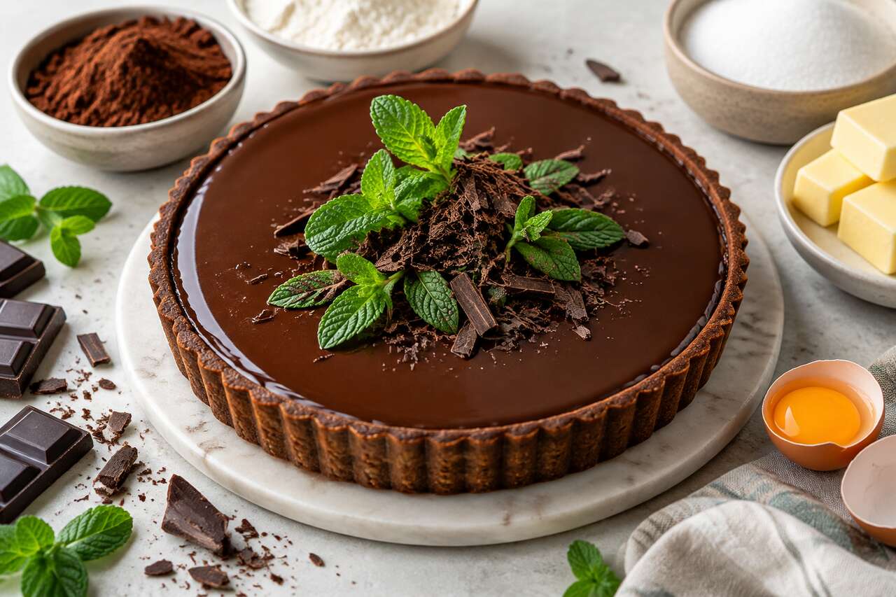 Recette de tarte chocolat menthe : un délice à découvrir