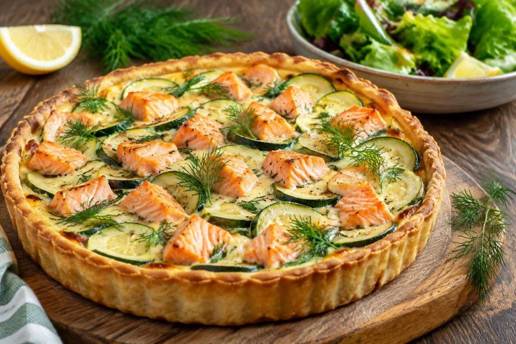 Recette tarte saumon courgettes facile et délicieuse
