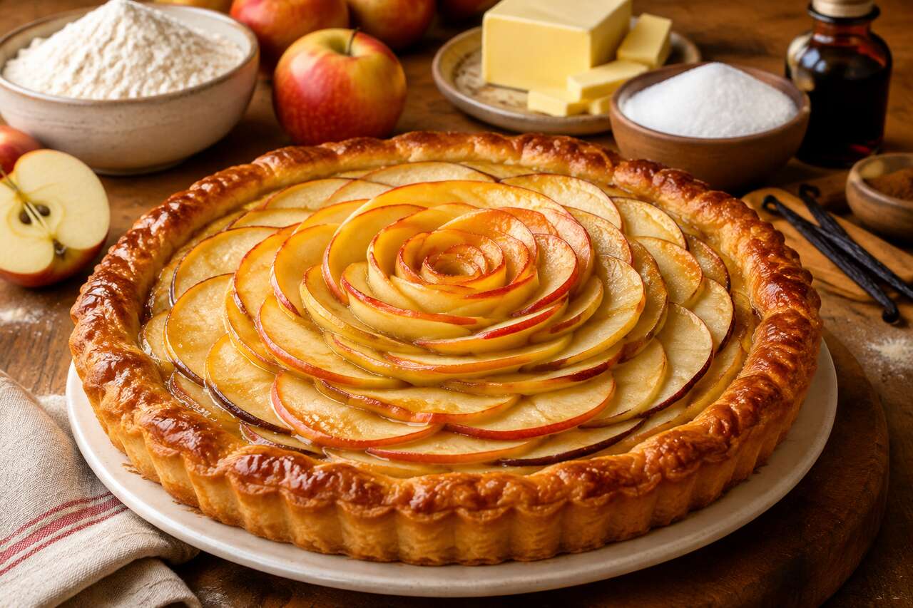 Tarte à la compote de pommes : recette authentique et facile