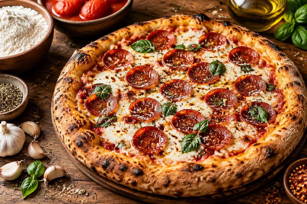 Recette authentique de pizza pepperoni maison