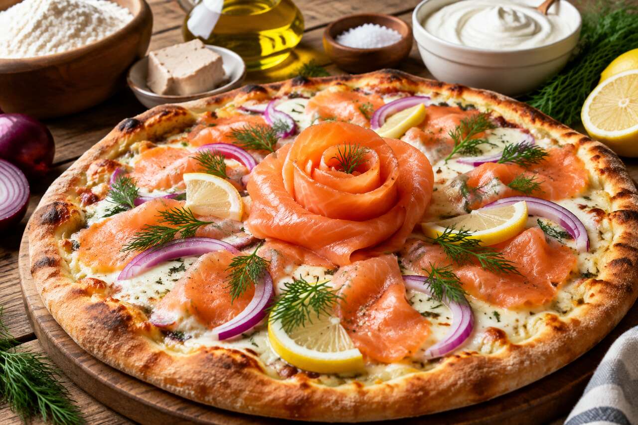 Pizza au saumon fumé : recette gourmande et facile