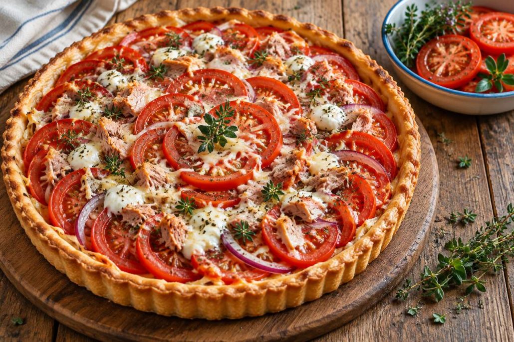 Tarte au thon et à la tomate : recette facile et rapide