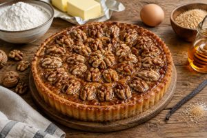 Recette de la tarte aux noix et miel