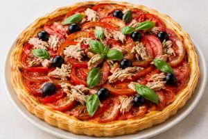 Tarte fine tomate thon : recette simple et savoureuse