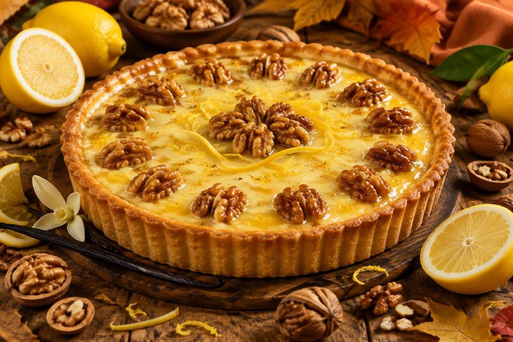 Tarte aux noix, citron et vanille : une recette gourmande