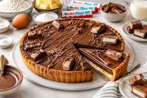 Tarte aux chocolats Kinder Maxi : recette gourmande