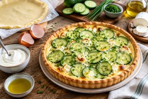 Tarte légère au chèvre et concombre : une recette facile et savoureuse