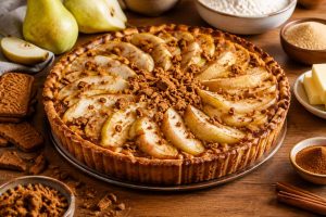 Tarte poire spéculoos de Maud Lebœuf : la recette gourmande