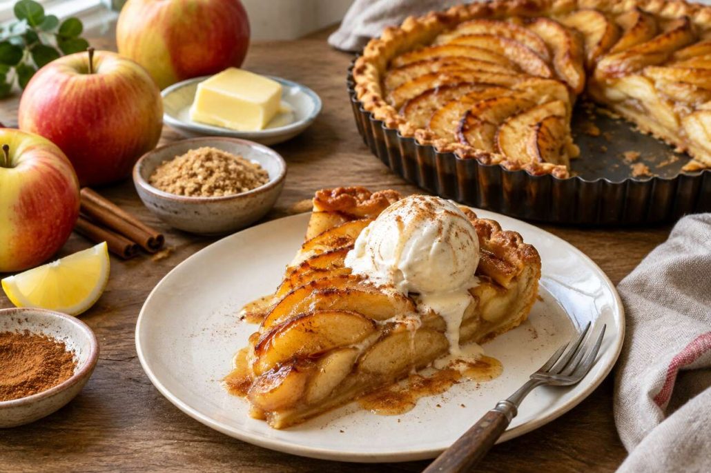 Tarte aux pommes rapide avec cassonade : recette facile