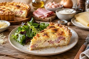 Tarte au fromage, jambon et poulet : recette savoureuse