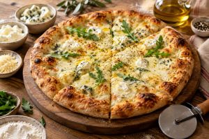 Pizza cinq fromages : recette savoureuse