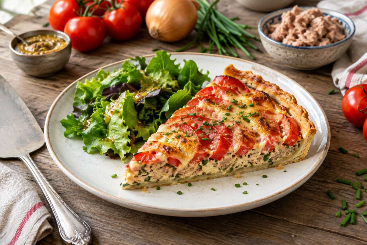Tarte au thon et moutarde : recette facile et savoureuse